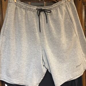 Eddie Bauer Men's Athletic‎ Shorts Xl Gray Elastic Waist /Drawstring Pockets